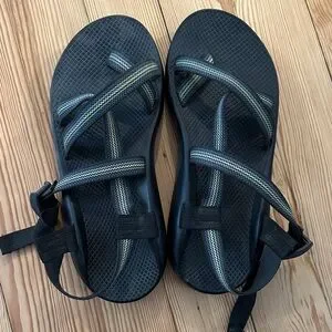 Chaco | Shoes | Chaco Gray And Green Outdoor Sandals | Poshmark